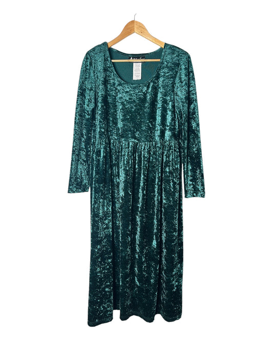 90s Green Velvet Dress