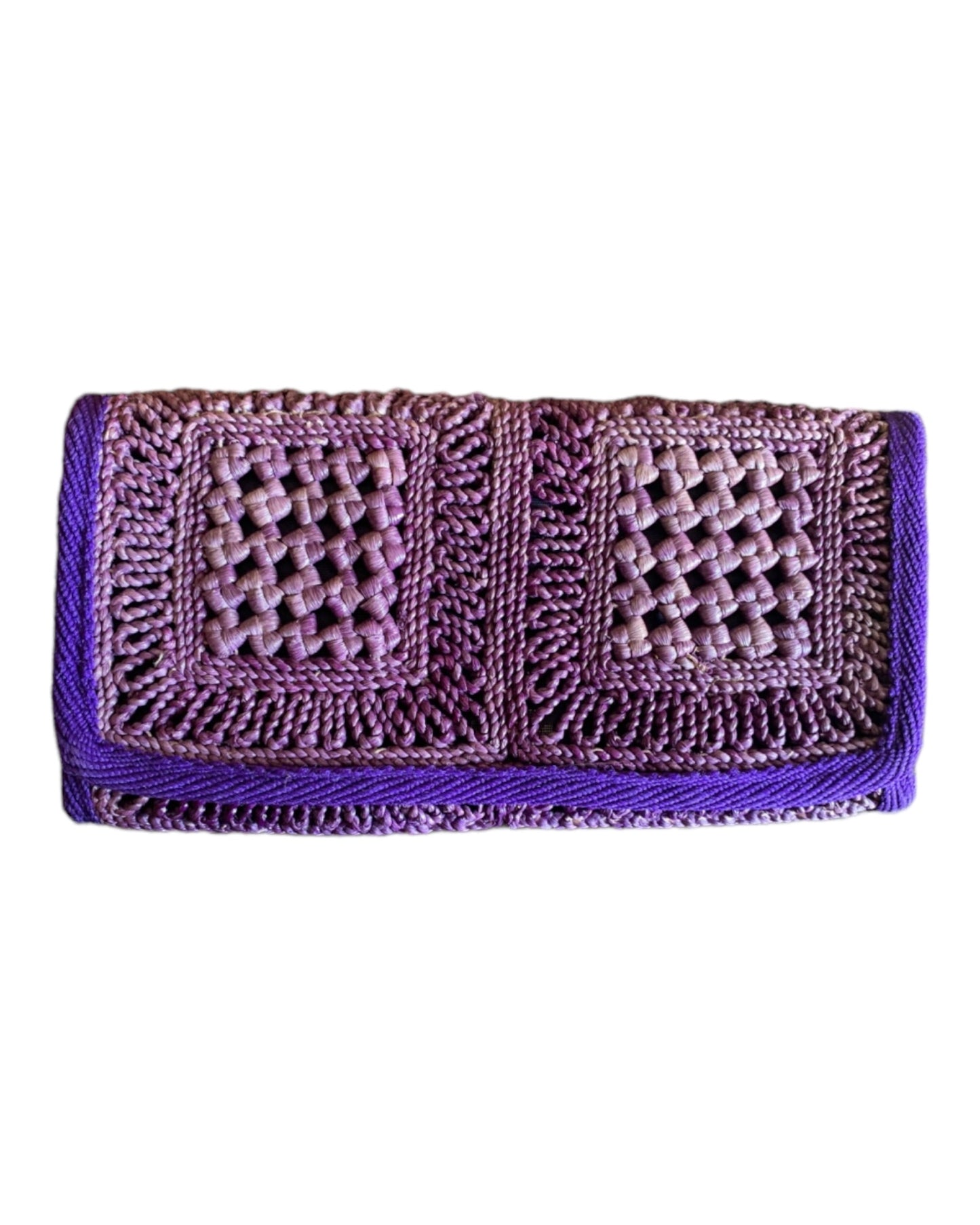 1970s Vintage Purple Clutch Made In Italy Clutch