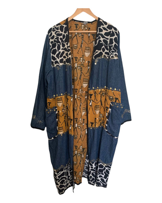 Tribal Denim Duster