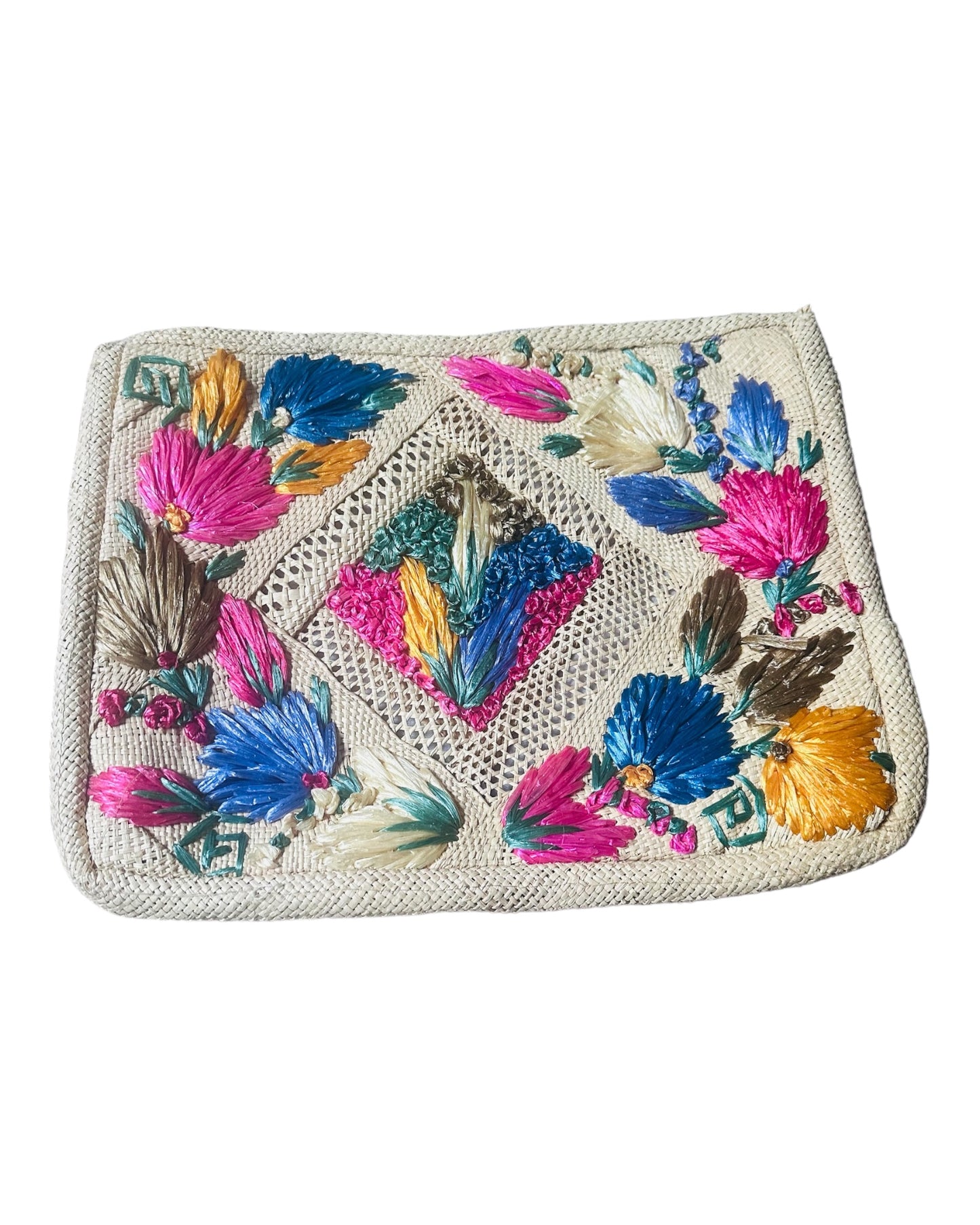 70s Woven Oversized Clutch