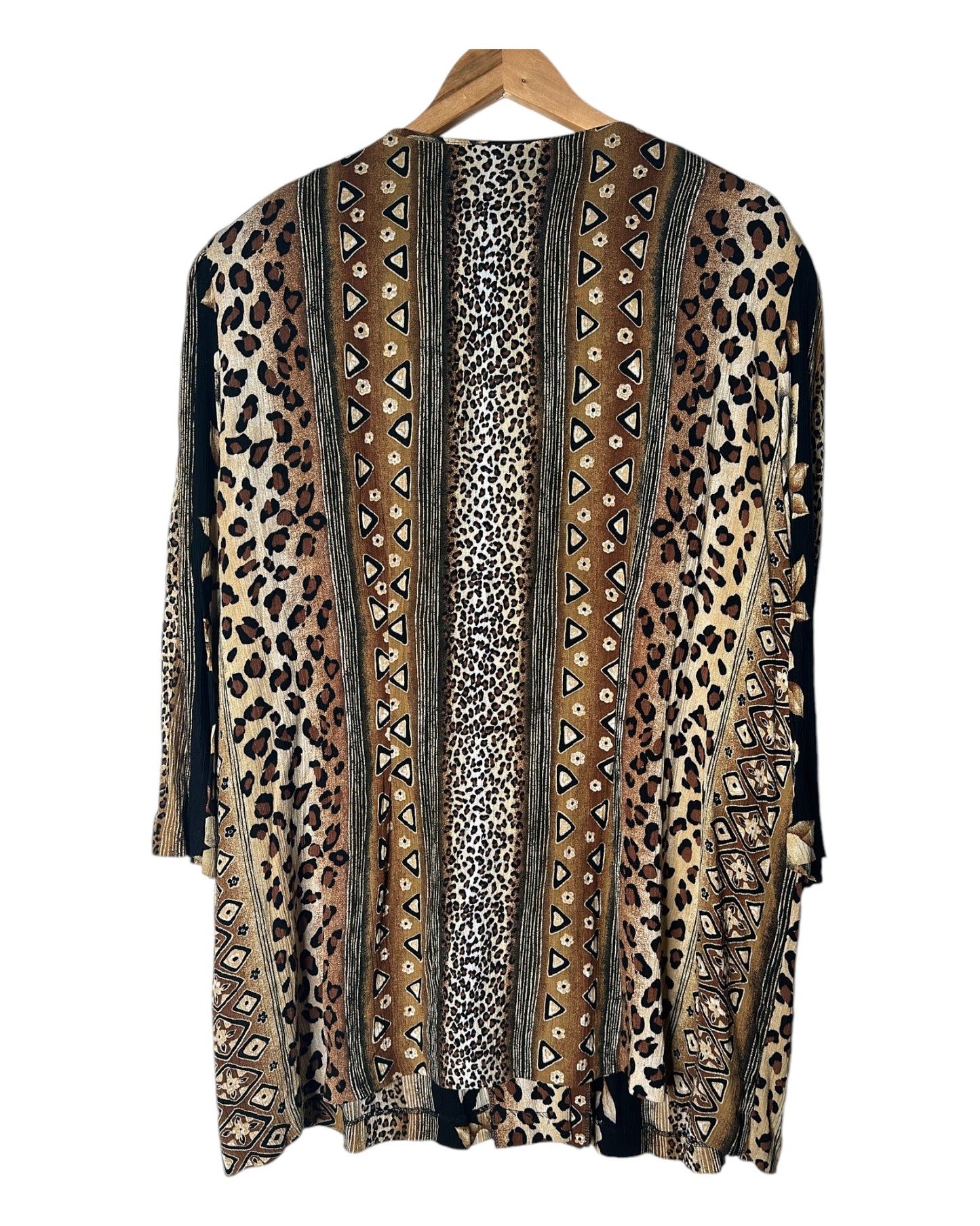 Animal Printed Floral Oversized Top