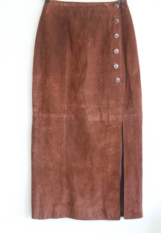 Brown Suede Skirt